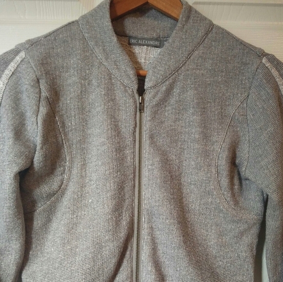 Eric Alexandre Heathered Grey Zip Up - Picture 4 of 9